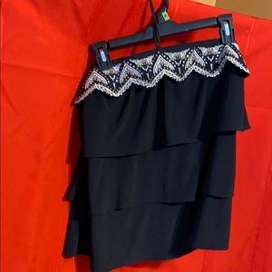 Layered Halter top -ties around neck